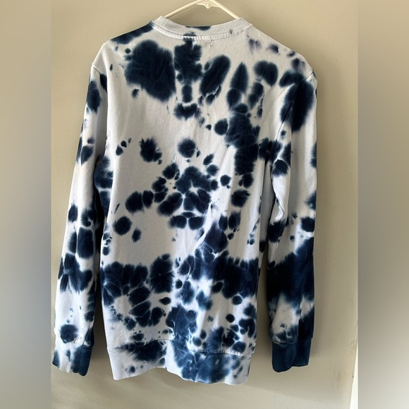 True Religion Tie Dye Sweatshirt Blue White Size Small NWT - Picture 8 of 12